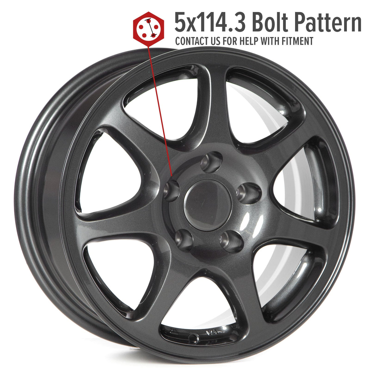 Circuit Performance CP42 Gloss Gunmetal 5x114.3 | 15x7 | +35mm / 5.38