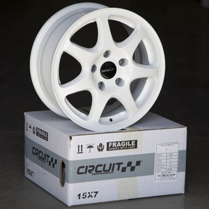 Circuit Performance CP42 Gloss White 5x114.3 | 15x7 | +35mm / 5.38