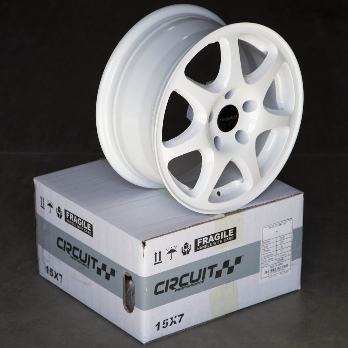 Circuit Performance CP42 Gloss White 5x114.3 | 15x7 | +35mm / 5.38