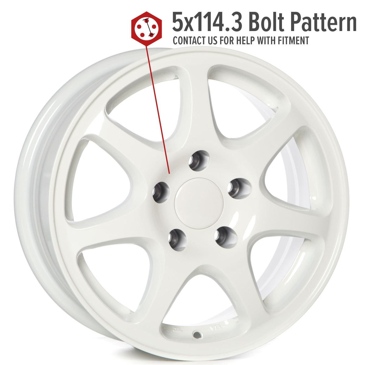 Circuit Performance CP42 Gloss White 5x114.3 | 15x7 | +35mm / 5.38
