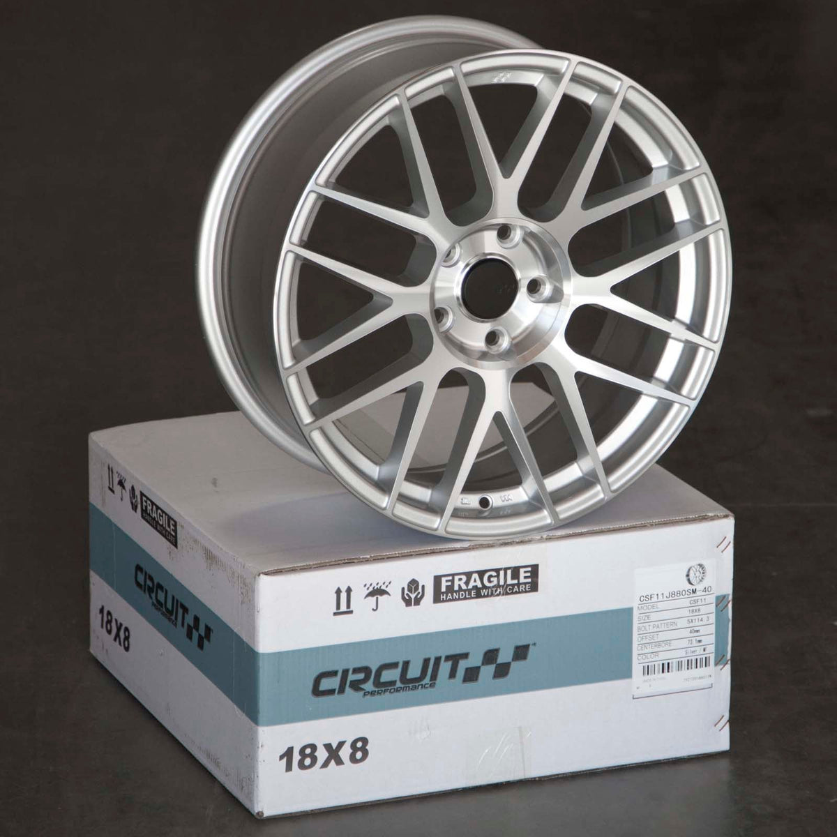 Circuit Performance CSF11 Gloss Silver/Machined 5x114.3 | 18x8 | +40mm / 6.07