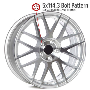 Circuit Performance CSF11 Gloss Silver/Machined 5x114.3 | 18x8 | +40mm / 6.07