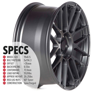 Circuit Performance CSF11 Gloss Gunmetal 5x114.3 | 19x8.5 | +35mm / 6.13