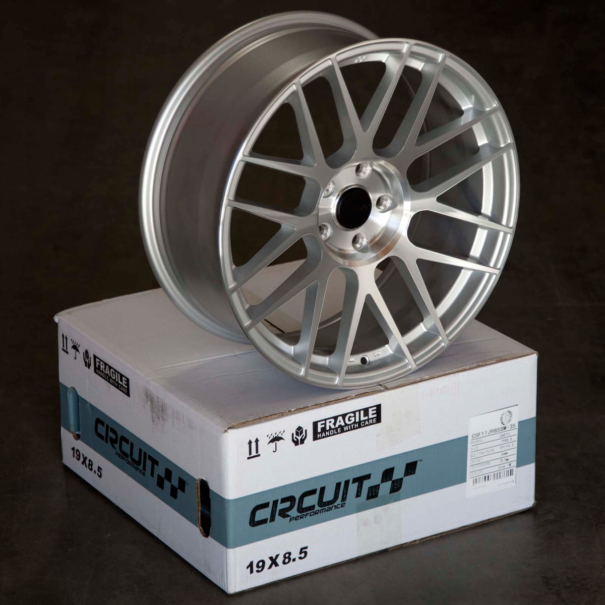 Circuit Performance CSF11 Gloss Silver/Machined 5x114.3 | 19x8.5 | +35mm / 6.13