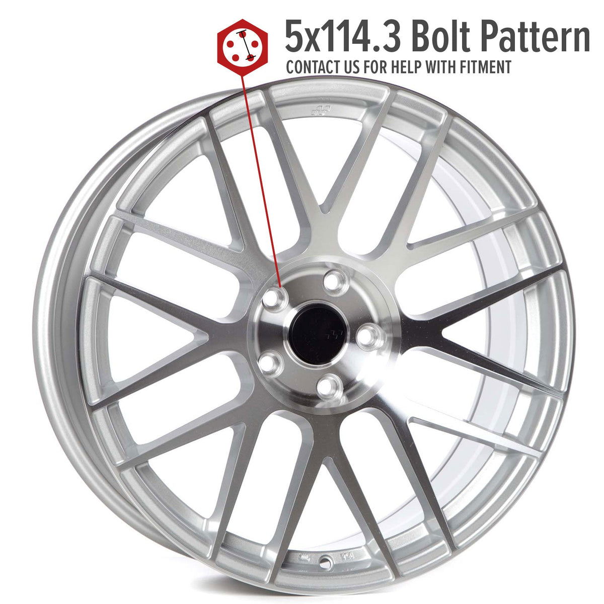 Circuit Performance CSF11 Gloss Silver/Machined 5x114.3 | 19x8.5 | +35mm / 6.13