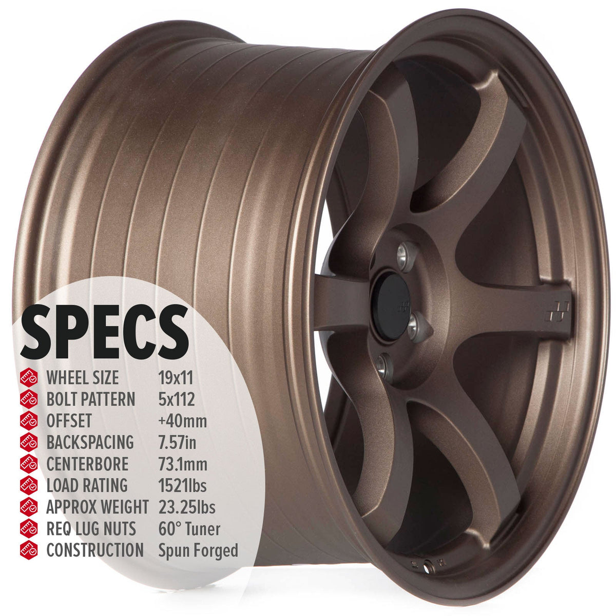 Circuit Performance CSF1 Matte Bronze 5x112 | 19x11 | +40mm / 7.57