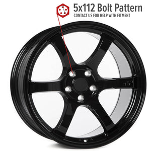 Circuit Performance CSF1 Gloss Black 5x112 | 19x11 | +40mm / 7.57