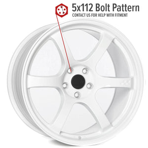 Circuit Performance CSF1 Gloss White 5x112 | 19x11 | +40mm / 7.57
