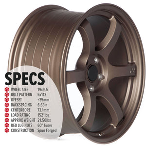 Circuit Performance CSF1 Matte Bronze 5x112 | 19x9.5 | +35mm / 6.63