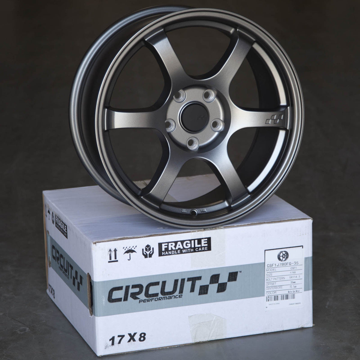 Circuit Performance CSF1 Matte Gunmetal 5x114.3 | 17x8 | +35mm / 5.88