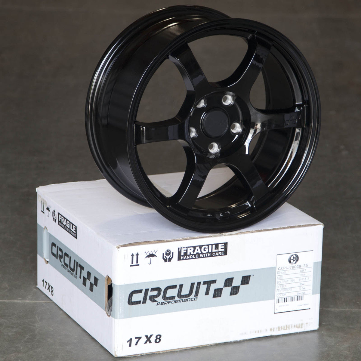 Circuit Performance CSF1 Gloss Black 5x114.3 | 17x8 | +35mm / 5.88