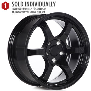 Circuit Performance CSF1 Gloss Black 5x114.3 | 17x8 | +35mm / 5.88