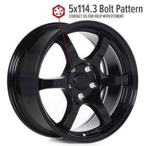 Circuit Performance CSF1 Gloss Black 5x114.3 | 17x8 | +35mm / 5.88