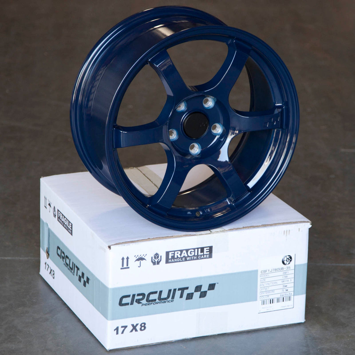 Circuit Performance CSF1 Gloss Ultra Blue 5x114.3 | 17x8 | +35mm / 5.88