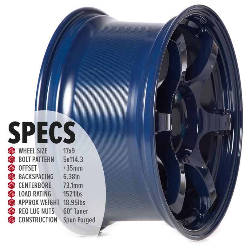 Circuit Performance CSF1 Gloss Ultra Blue 5x114.3 | 17x9 | +35mm / 6.38