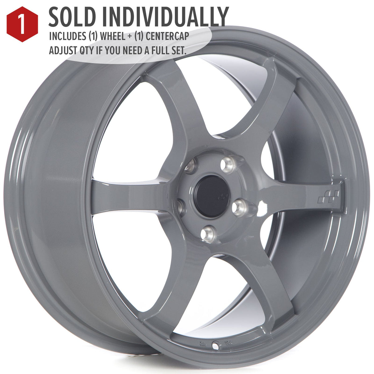 Circuit Performance CSF1 Gloss Battleship Grey 5x114.3 | 18x8.5 | +35mm / 6.13