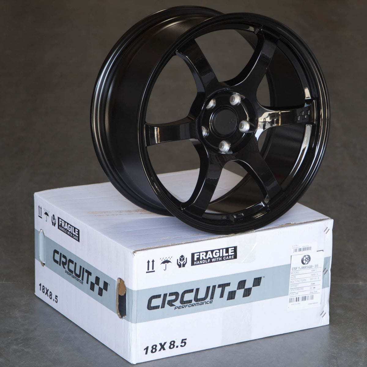 Circuit Performance CSF1 Gloss Black 5x114.3 | 18x8.5 | +35mm / 6.13