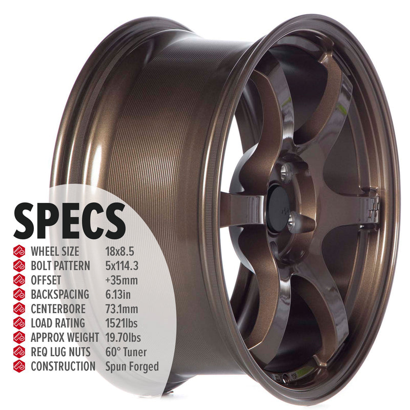 Circuit Performance CSF1 Gloss Bistre Bronze 5x114.3 | 18x8.5 | +35mm / 6.13