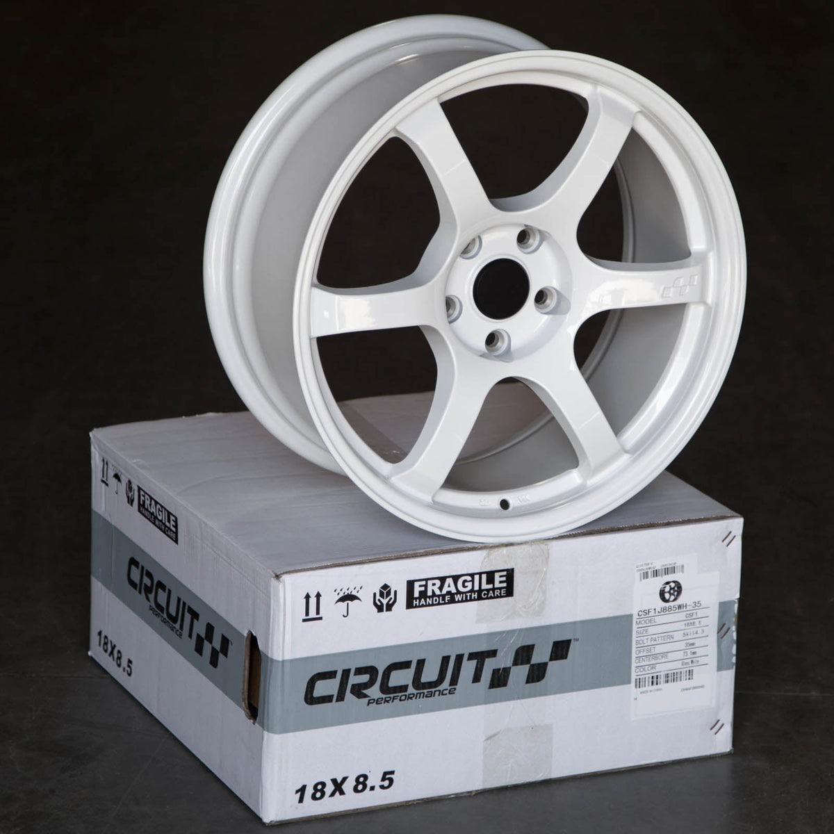 Circuit Performance CSF1 Gloss White 5x100 | 18x8.5 | +35mm / 6.13