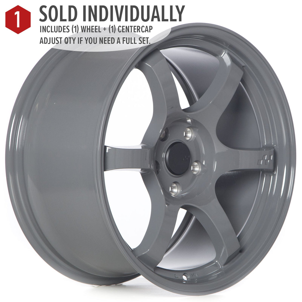 Circuit Performance CSF1 Gloss Battleship Grey 5x114.3 | 18x9.5 | +38mm / 6.75