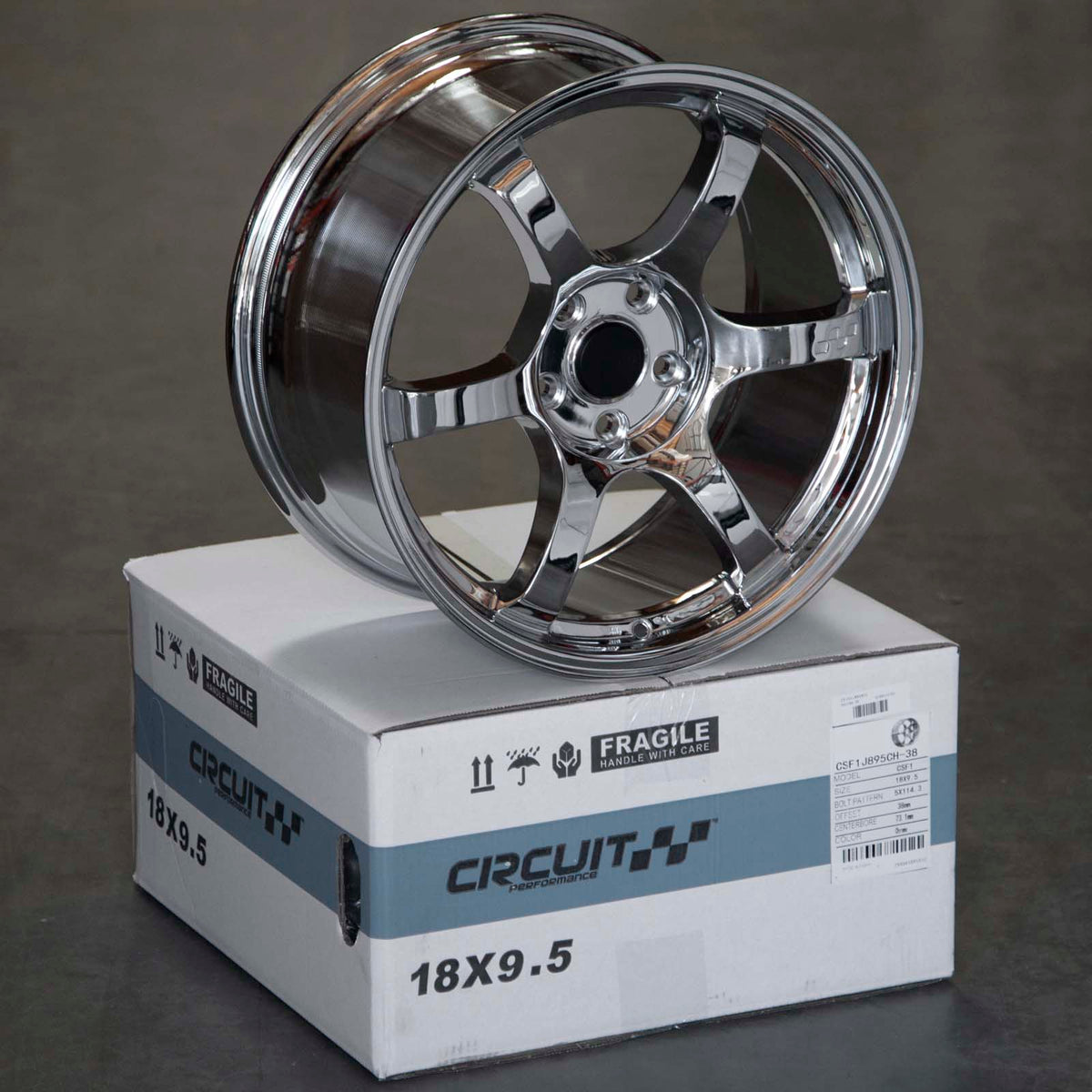 Circuit Performance CSF1 Triple Chrome Plated 5x114.3 | 18x9.5 | +38mm / 6.75