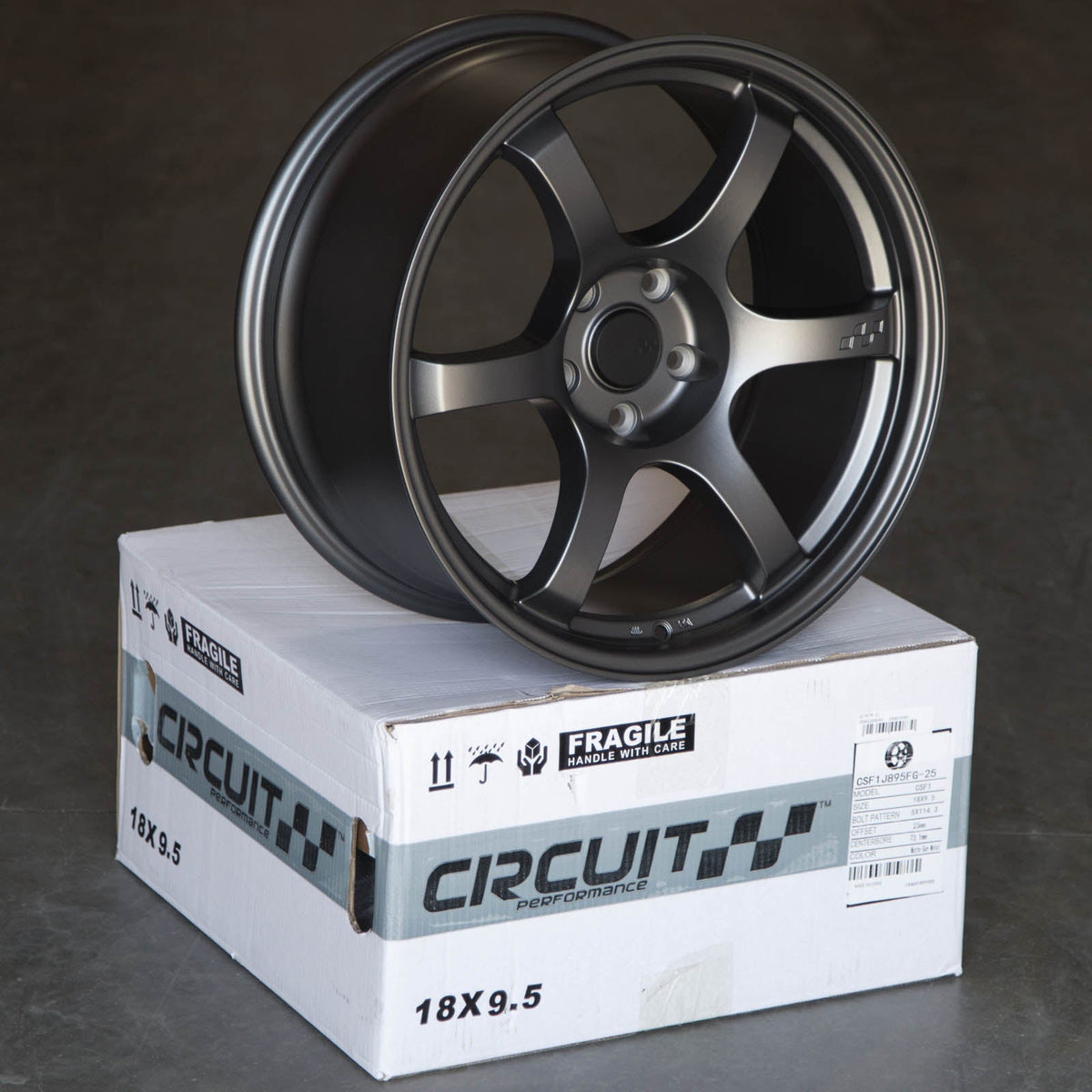 Circuit Performance CSF1 Matte Gunmetal 5x120 | 18x9.5 | +25mm / 6.23