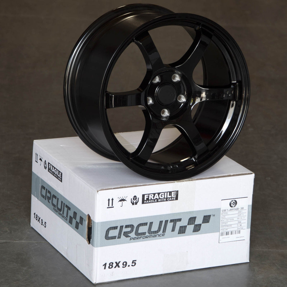 Circuit Performance CSF1 Gloss Black 5x114.3 | 18x9.5 | +38mm / 6.75