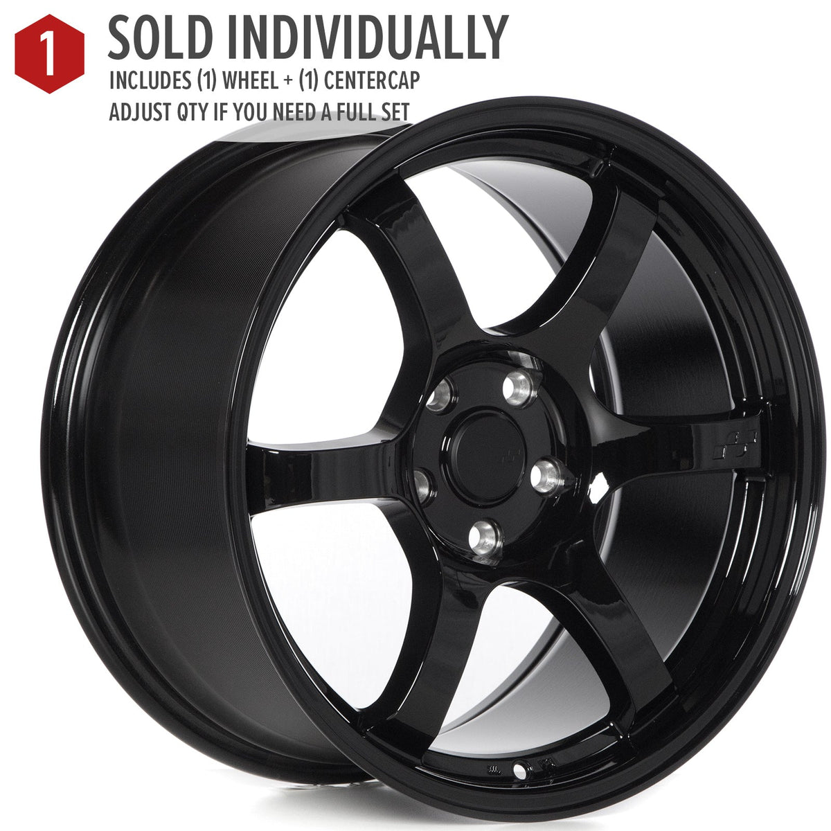 Circuit Performance CSF1 Gloss Black 5x114.3 | 18x9.5 | +38mm / 6.75