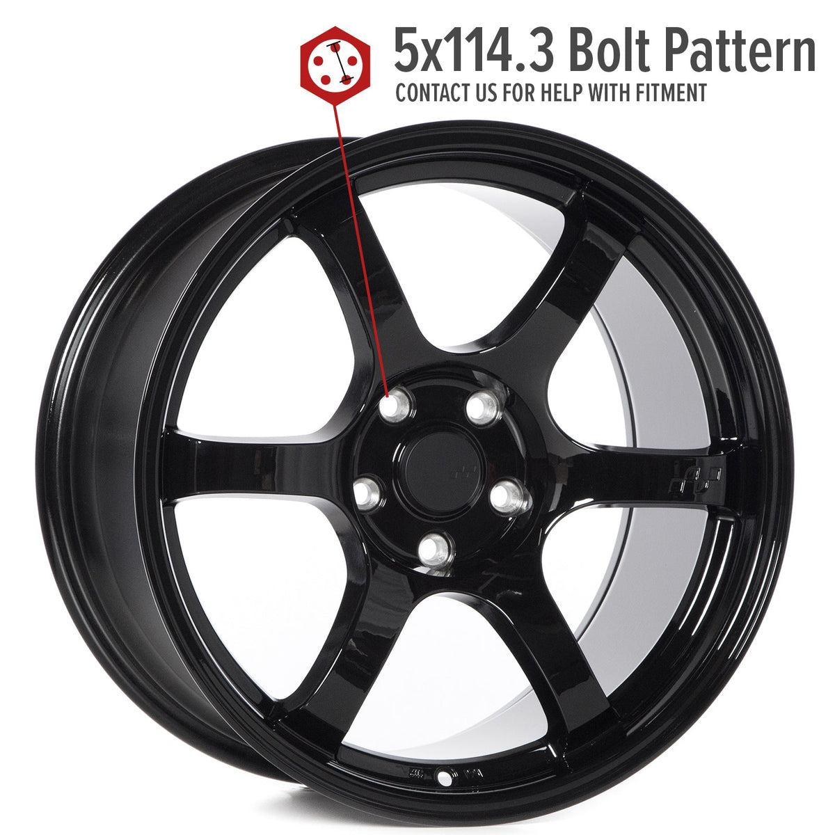 Circuit Performance CSF1 Gloss Black 5x114.3 | 18x9.5 | +38mm / 6.75