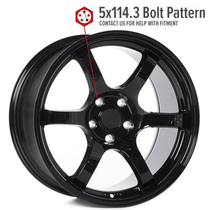 Circuit Performance CSF1 Gloss Black 5x114.3 | 18x9.5 | +38mm / 6.75