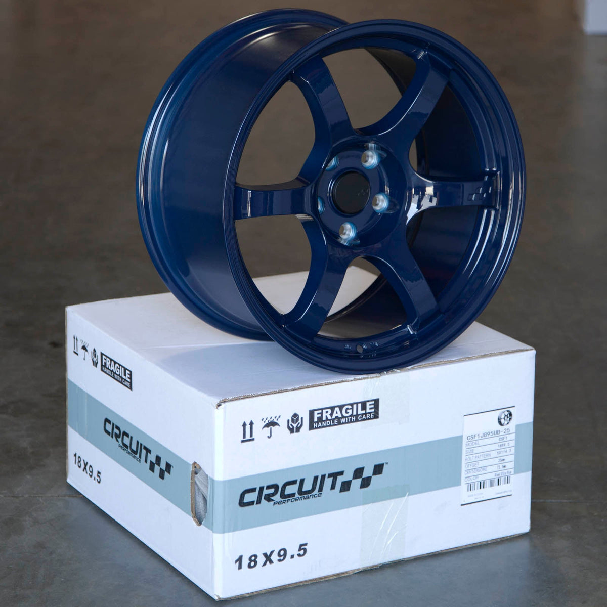Circuit Performance CSF1 Gloss Ultra Blue 5x114.3 | 18x9.5 | +25mm / 6.23