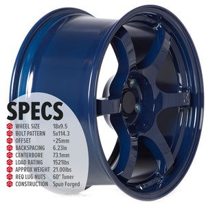 Circuit Performance CSF1 Gloss Ultra Blue 5x114.3 | 18x9.5 | +25mm / 6.23
