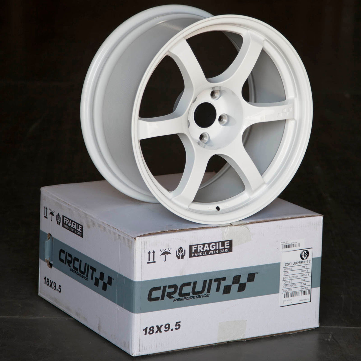 Circuit Performance CSF1 Gloss White 5x120 | 18x9.5 | +12mm / 5.72