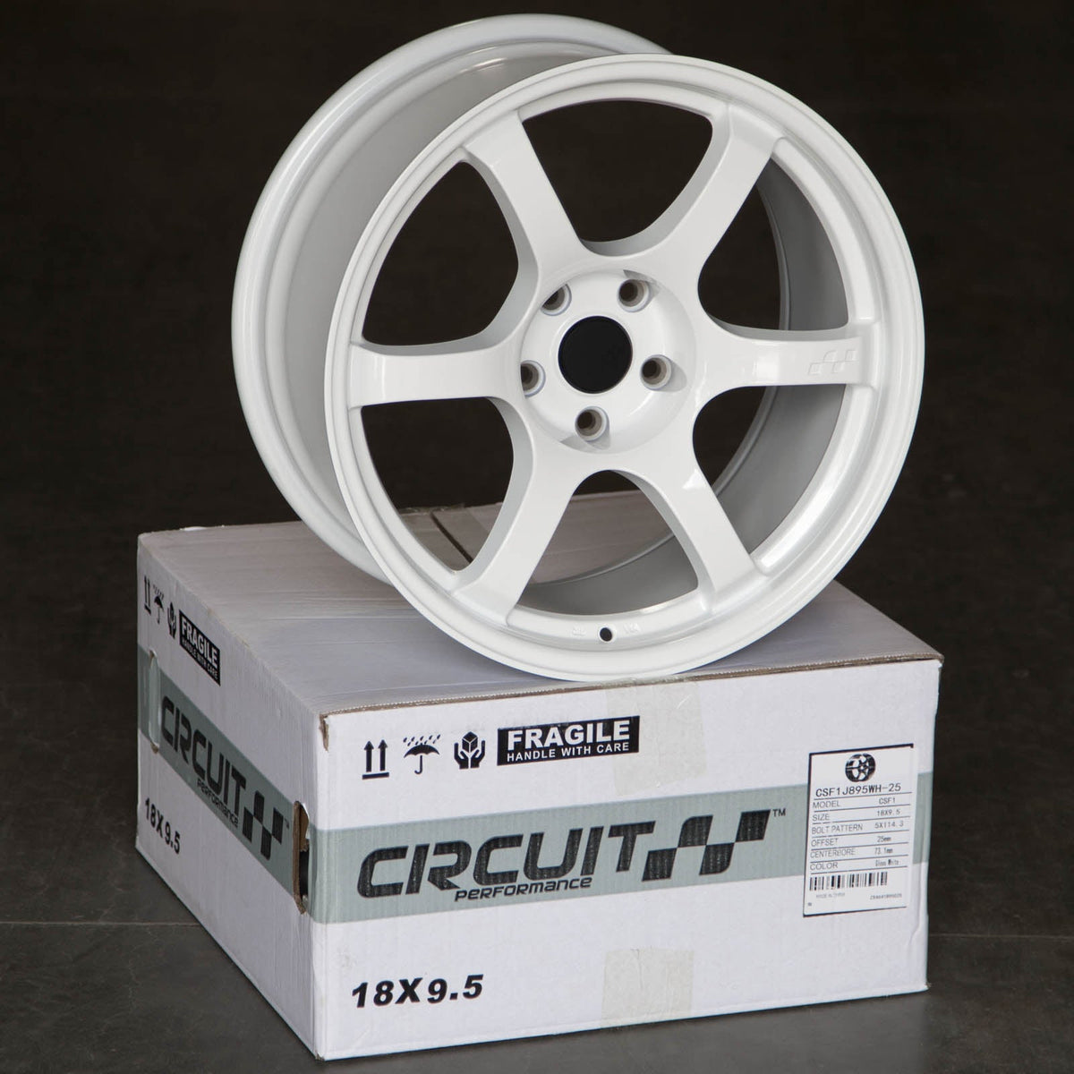 Circuit Performance CSF1 Gloss White 5x120 | 18x9.5 | +25mm / 6.23