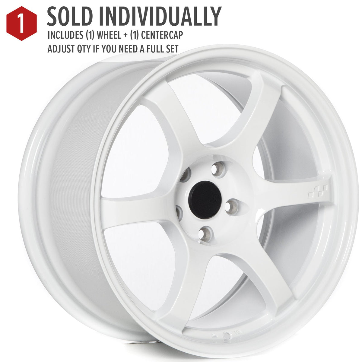Circuit Performance CSF1 Gloss White 5x114.3 | 18x9.5 | +25mm / 6.23