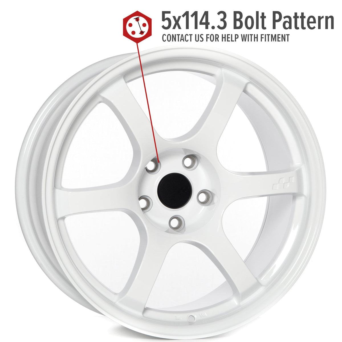 Circuit Performance CSF1 Gloss White 5x114.3 | 18x9.5 | +25mm / 6.23