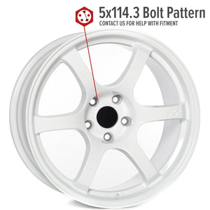 Circuit Performance CSF1 Gloss White 5x114.3 | 18x9.5 | +25mm / 6.23
