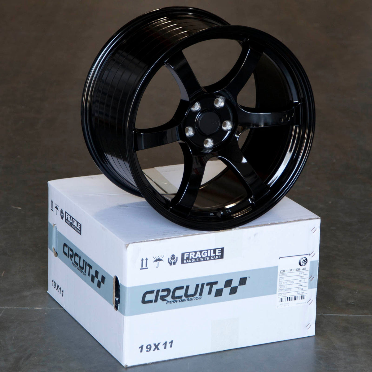 Circuit Performance CSF1 Gloss Black 5x114.3 | 19x11 | +40mm / 7.57