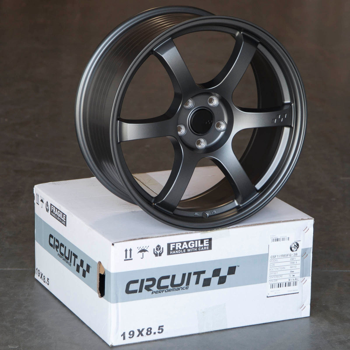 Circuit Performance CSF1 Matte Gunmetal 5x112 | 19x8.5 | +38mm / 6.25