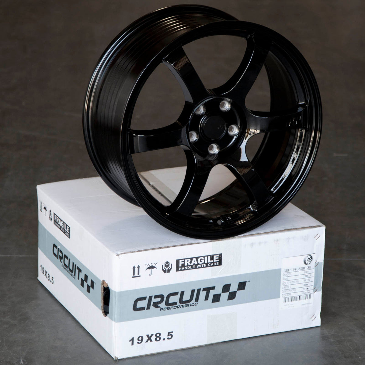 Circuit Performance CSF1 Gloss Black 5x114.3 | 19x8.5 | +38mm / 6.25