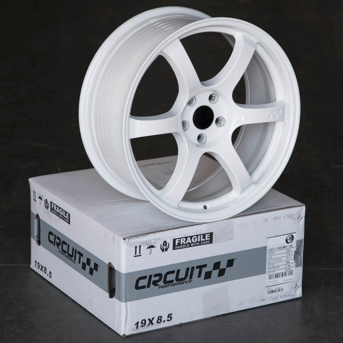 Circuit Performance CSF1 Gloss White 5x114.3 | 19x8.5 | +38mm / 6.25