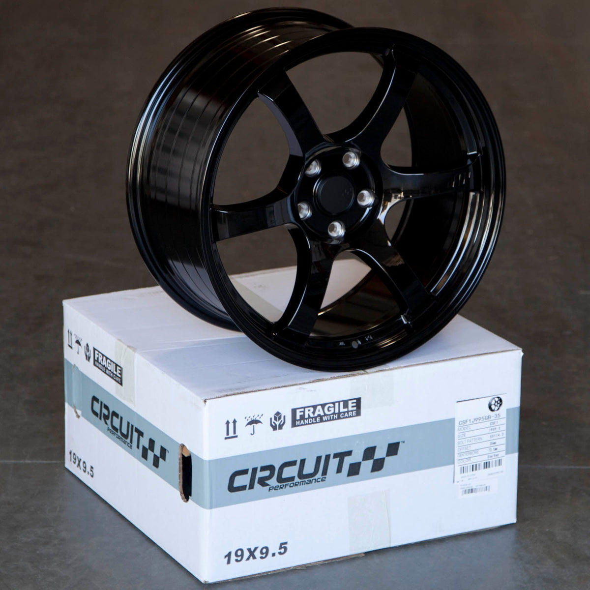 Circuit Performance CSF1 Gloss Black 5x112 | 19x9.5 | +35mm / 6.63