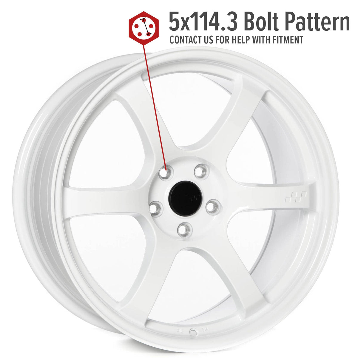 Circuit Performance CSF1 Gloss White 5x114.3 | 19x9.5 | +35mm / 6.63