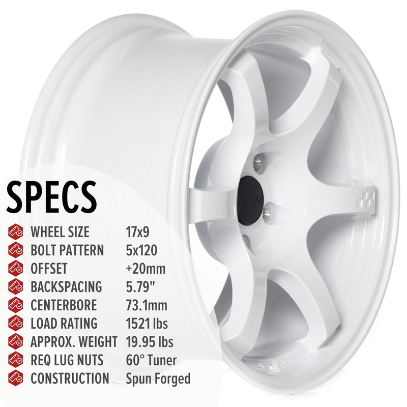 Circuit Performance CSF1 Gloss White 5x120 | 17x9 | +20mm / 5.79