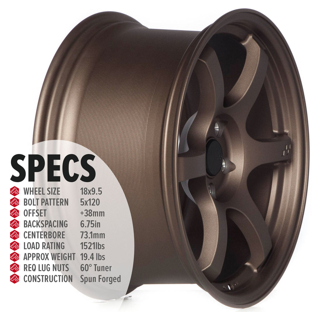 Circuit Performance CSF1 Matte Bronze 5x120 | 18x9.5 | +38mm / 6.75