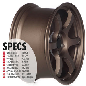 Circuit Performance CSF1 Matte Bronze 5x120 | 18x9.5 | +38mm / 6.75