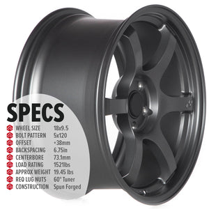 Circuit Performance CSF1 Matte Gunmetal 5x120 | 18x9.5 | +38mm / 6.75