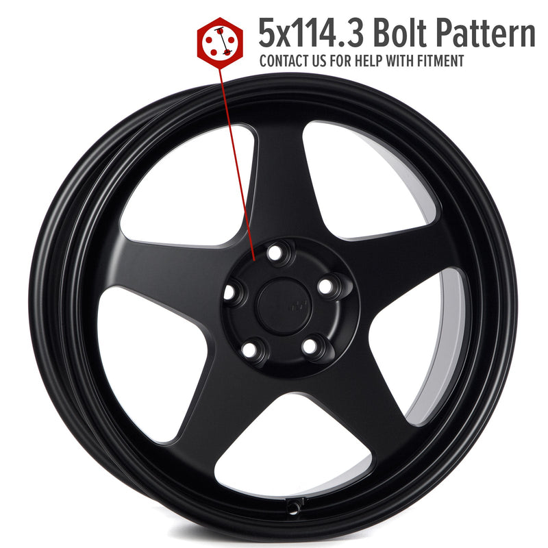 Circuit Performance CSF22 Matte Black 5x114.3 | 18x8.5 | +35mm / 6.13