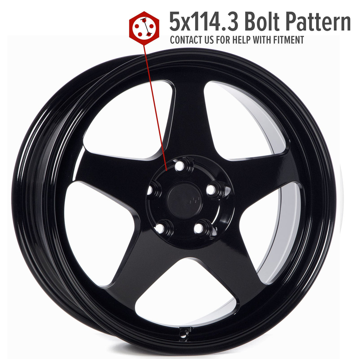 Circuit Performance CSF22 Gloss Black 5x114.3 | 18x8.5 | +35mm / 6.13