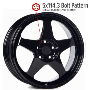 Circuit Performance CSF22 Gloss Black 5x114.3 | 18x8.5 | +35mm / 6.13